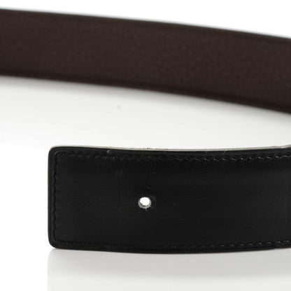 Hermes Box Togo 32mm Belt Strap 85 Black Chocolate 5 of 5