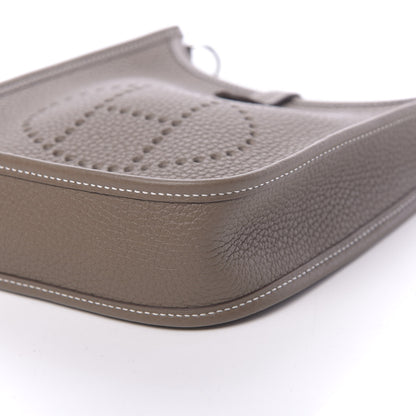 Hermes Taurillon Clemence Amazone Evelyne TPM Etoupe Bleu Indigo 9 of 11