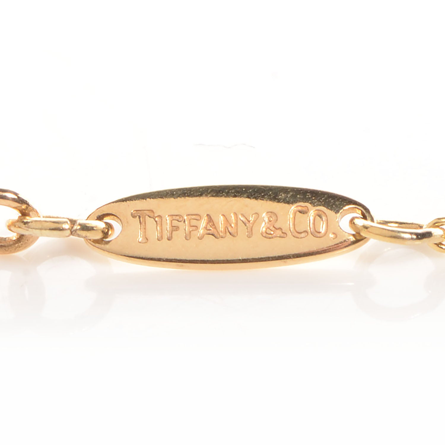 Tiffany Elsa Peretti 18K Yellow Gold Small Open Heart Pendant Necklace 6 of 10