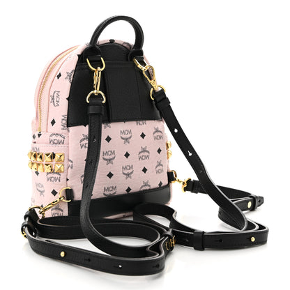 MCM Visetos Side Stud X-Mini Stark Backpack Soft Pink 3 of 11