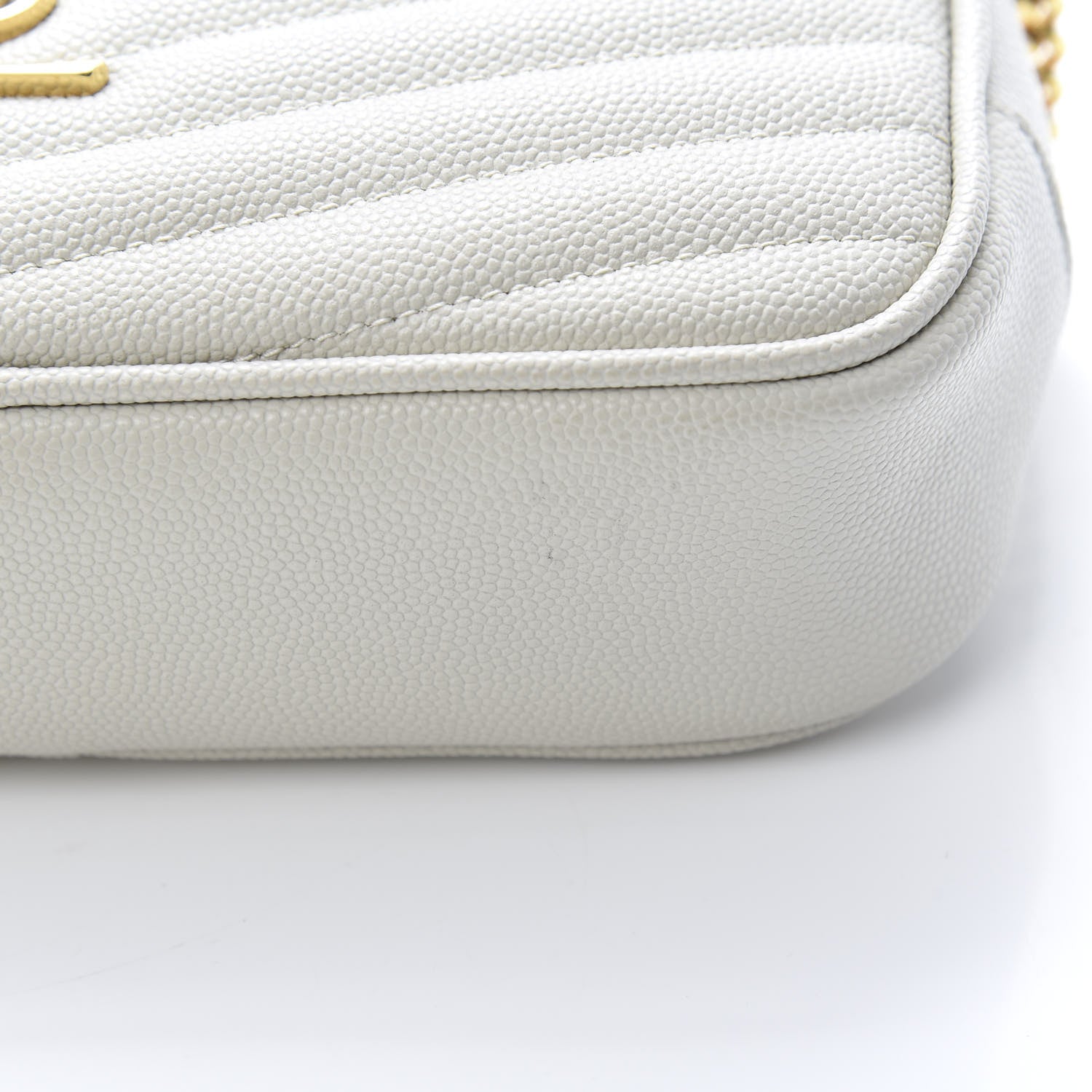 Saint Laurent Grain De Poudre Matelasse Monogram Mini Lou Camera Bag Crema Soft 11 of 12