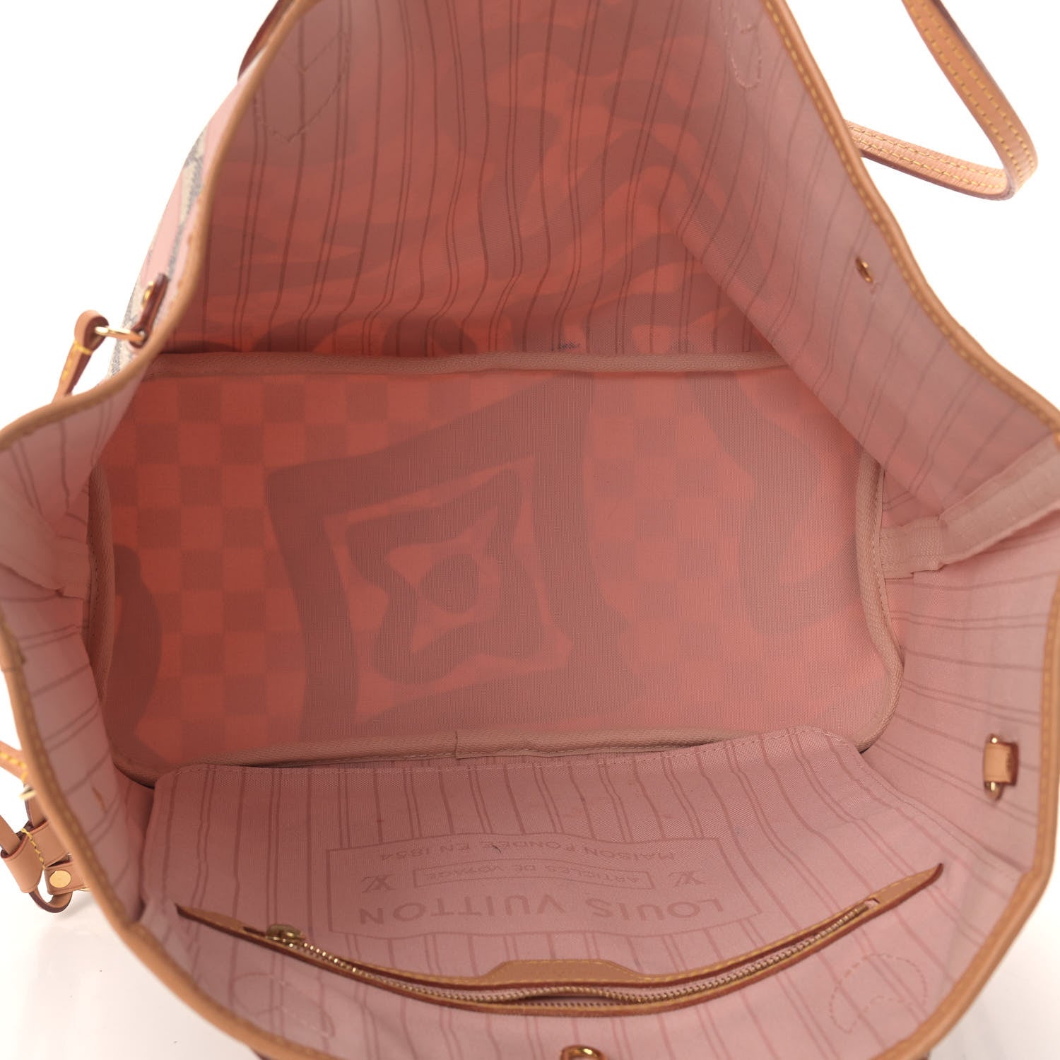 Louis Vuitton Damier Azur Tahitienne Neverfull MM 4 of 9