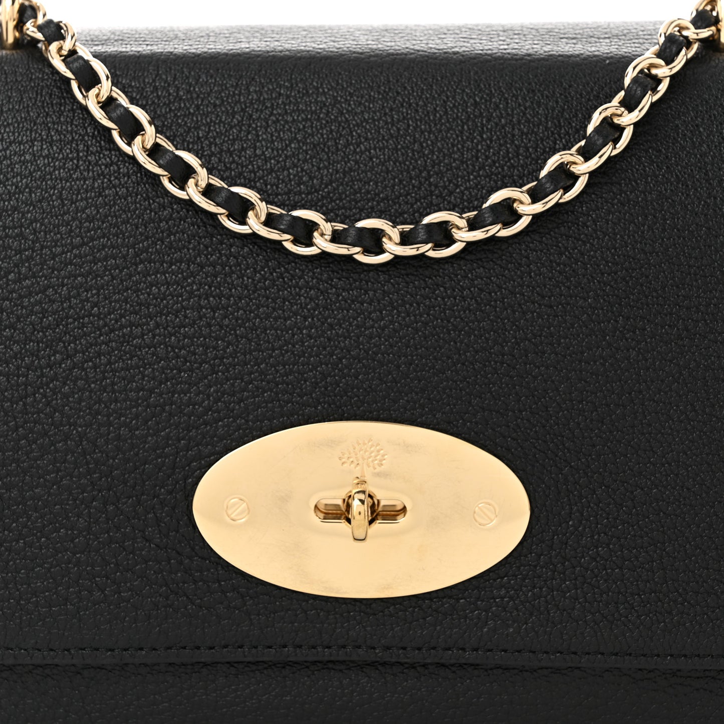 Glossy Goatskin Medium Lily Black