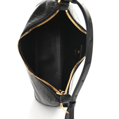 Givenchy Coated Canvas Logo 4G Embossed Small Moon Cut Out Shoulder Bag Black 5 of 12