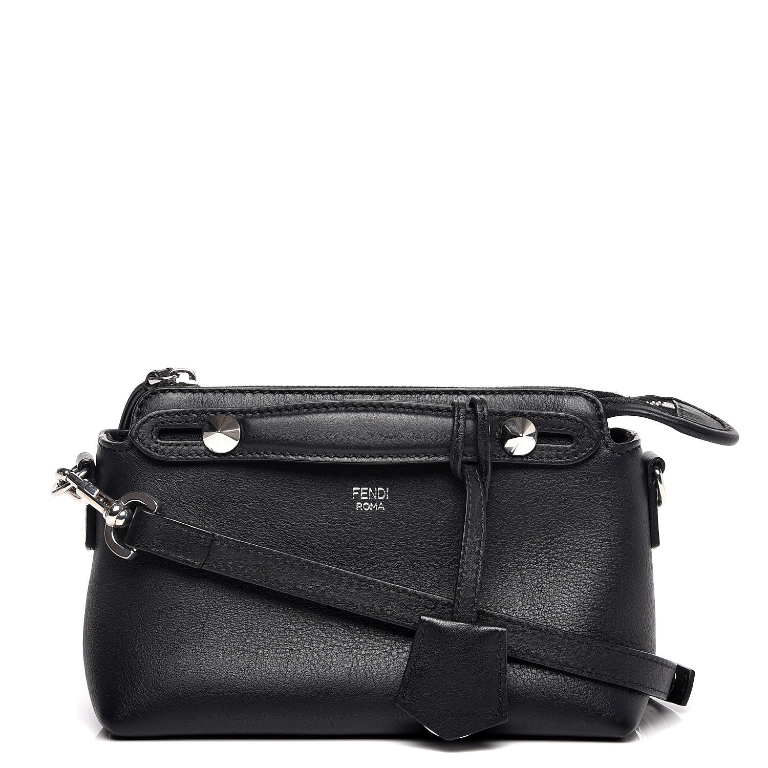 Fendi Vitello Dolce Mini By The Way Boston Bag Black 1 of 9