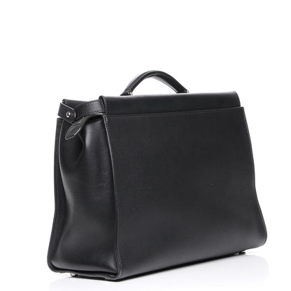 Fendi Calfskin Monster Eyes Large Mens Peekaboo Iconic Essential Satchel Black 3 of 9