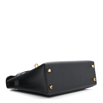 Hermes Epsom Mini Kelly Sellier 20 Black 4 of 8