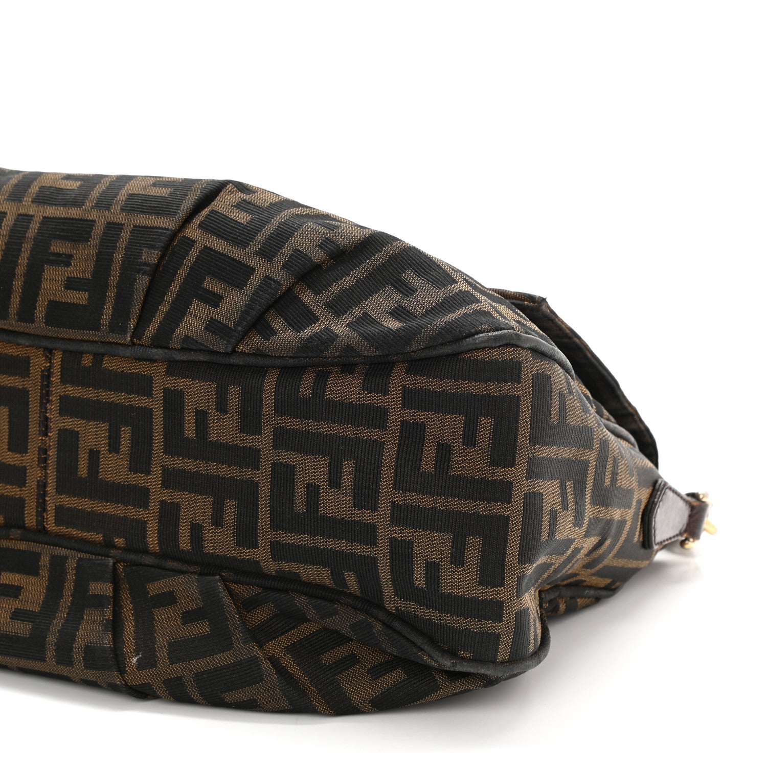 Fendi Zucca Patent Mia Shoulder Flap Tobacco 7 of 7