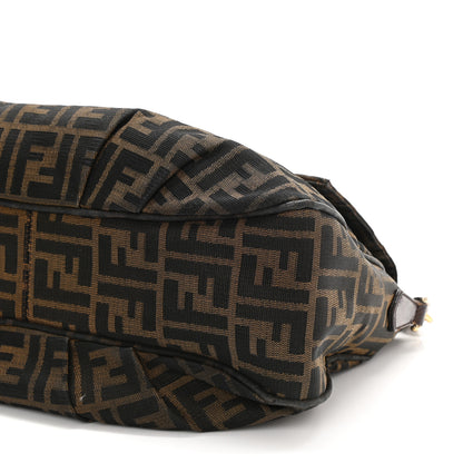 Fendi Zucca Patent Mia Shoulder Flap Tobacco 7 of 7