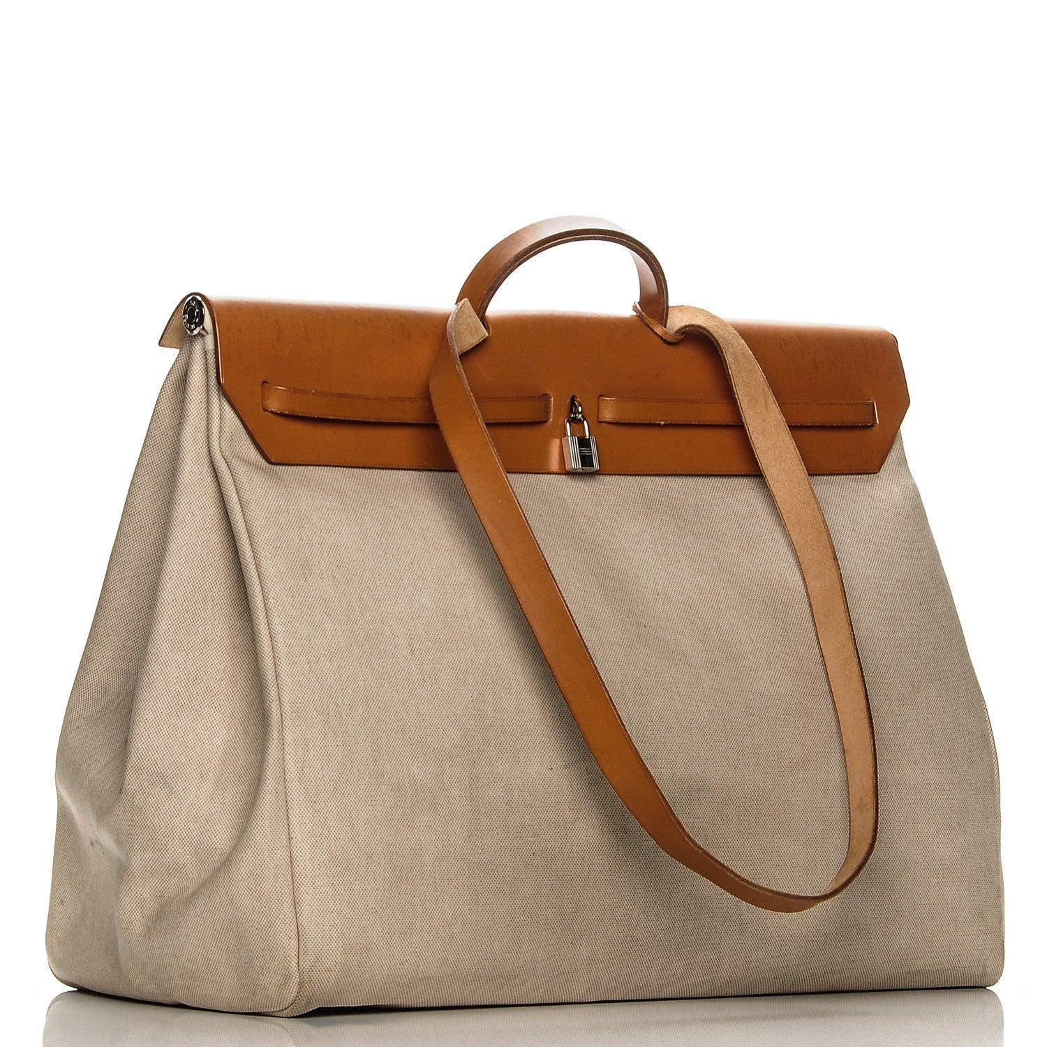 Hermes Barenia Toile Herbag XXL Natural 3 of 13
