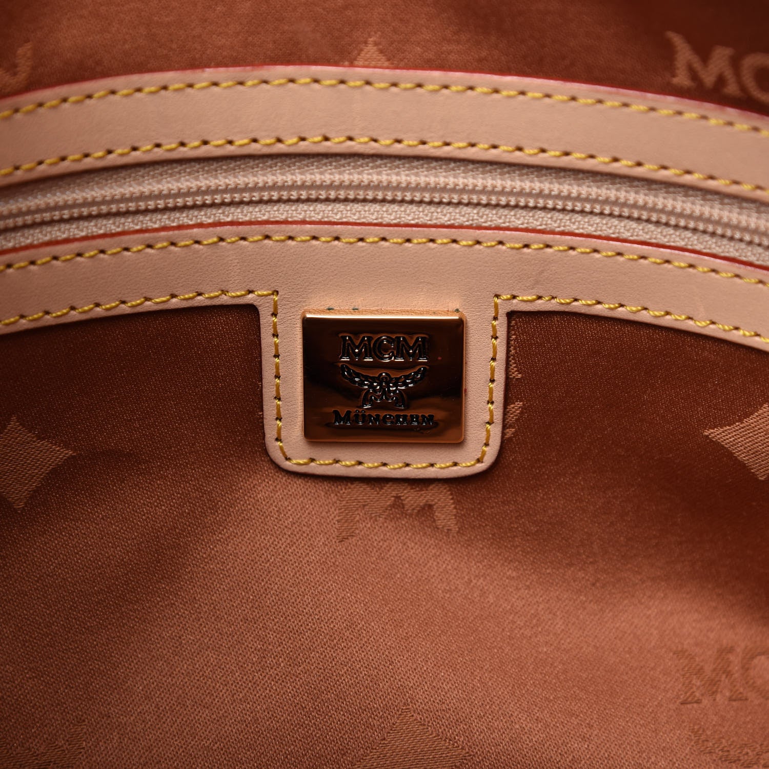 MCM Visetos Striped Hobo White 8 of 13