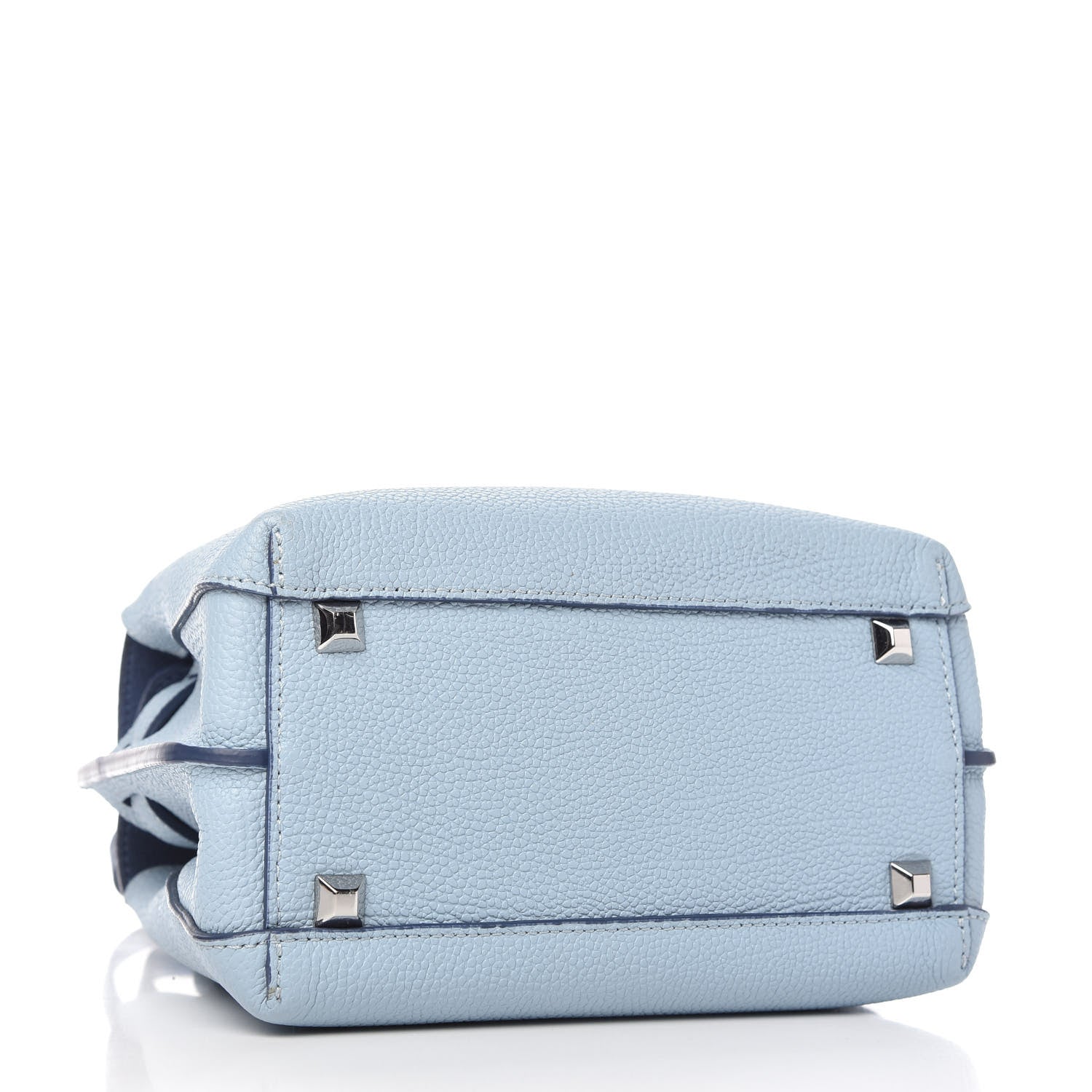 MCM Grained Calfskin Mini Milla Tote Blue 4 of 10