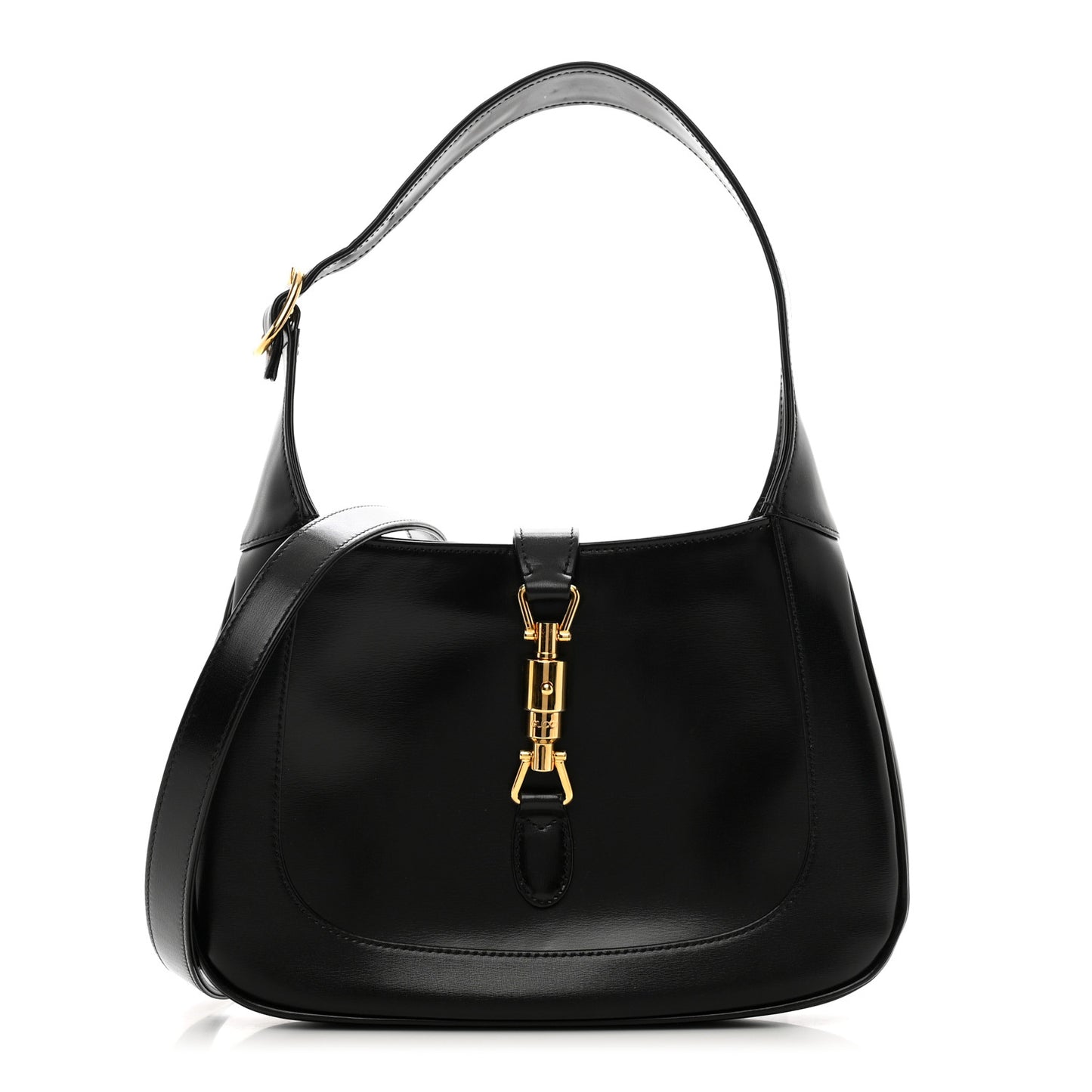Boarded Dyana Lux Calfskin Small Jackie 1961 Hobo Black