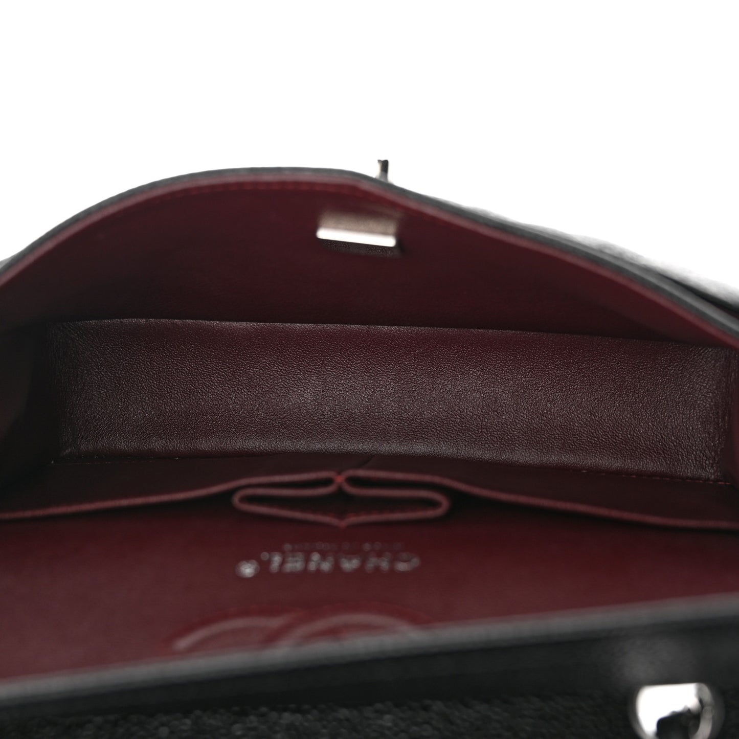 Caviar Quilted Small Double Flap Black