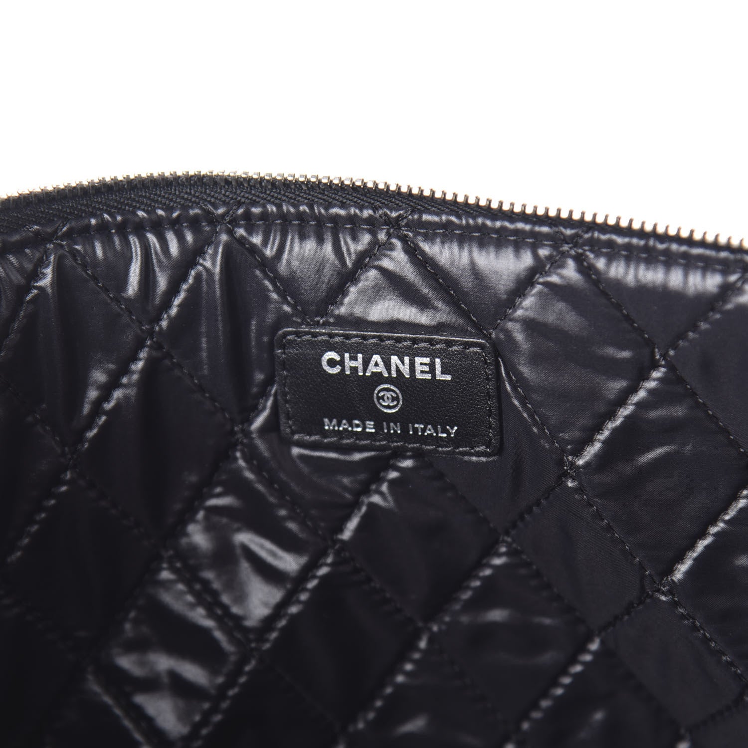 Chanel Patent Calfskin Quilted Valentine Hearts Large Cosmetic Case Black 8 of 11