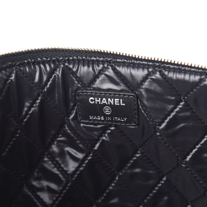 Chanel Patent Calfskin Quilted Valentine Hearts Large Cosmetic Case Black 8 of 11