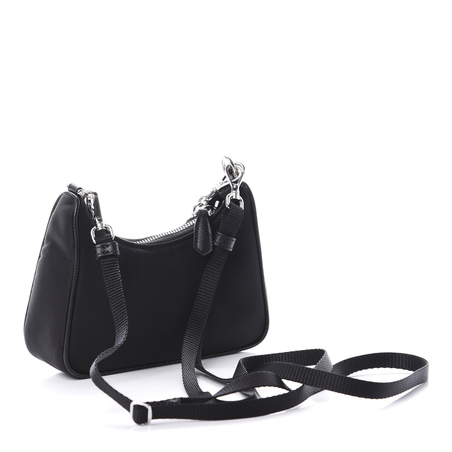 Prada Tessuto Nylon Mini Re-Edition 2000 Shoulder Bag Black 3 of 11