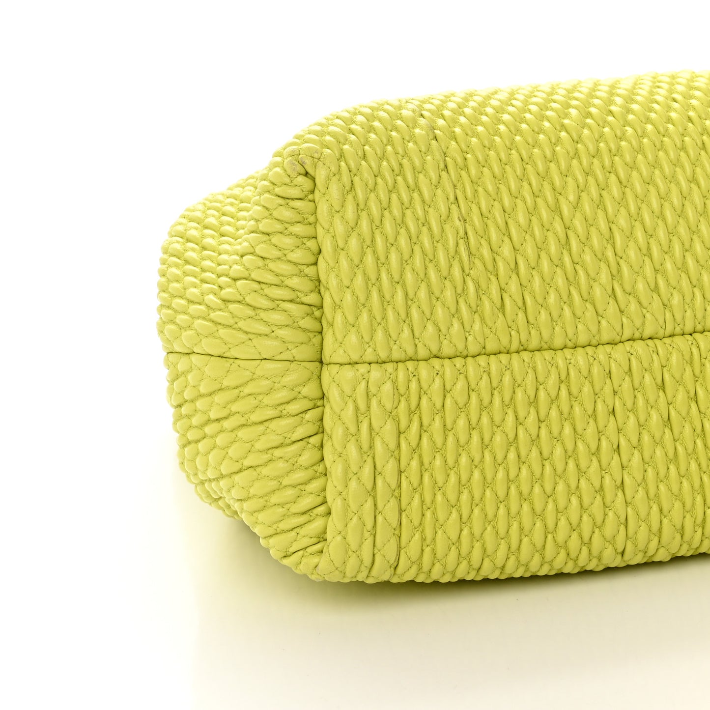 Lambskin Knit Large The Point Triangle Bag Seagrass