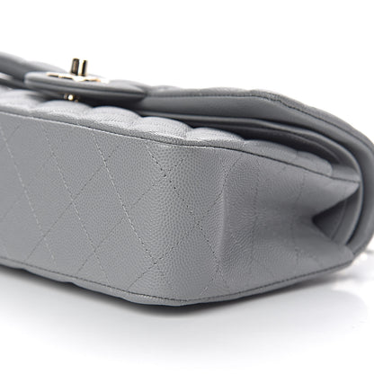 Chanel Caviar Quilted Small Double Flap Grey 10 of 11