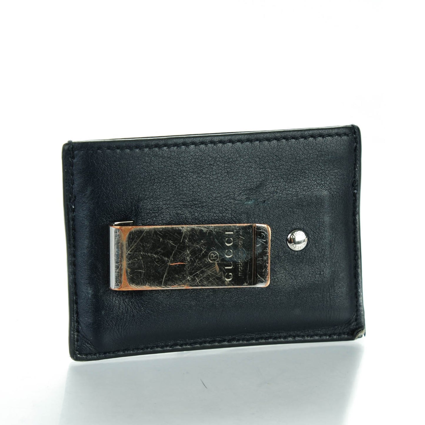 Micro GG Supreme Monogram Money Clip Navy