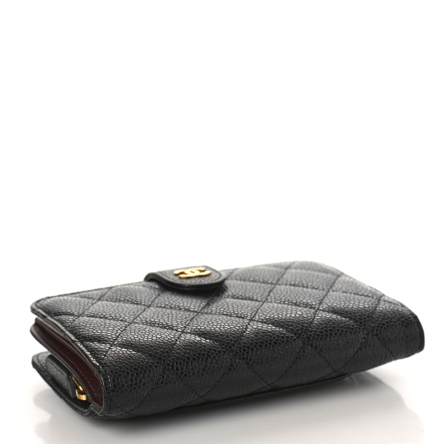 Caviar Quilted CC French Wallet Black