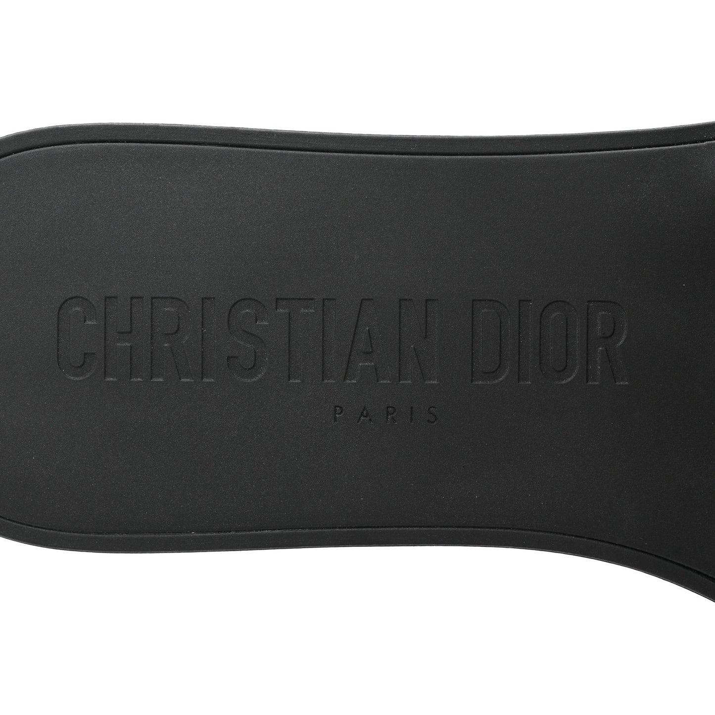 Shiny Technical Fabric Oblique Dio(r)evolution Slide Sandals 37 Black