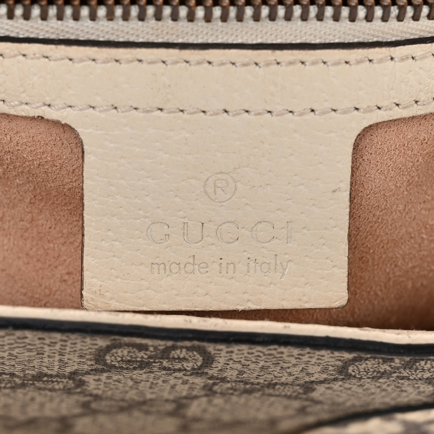 GG Supreme Monogram Small Osiride Top Handle Bag Beige Gold