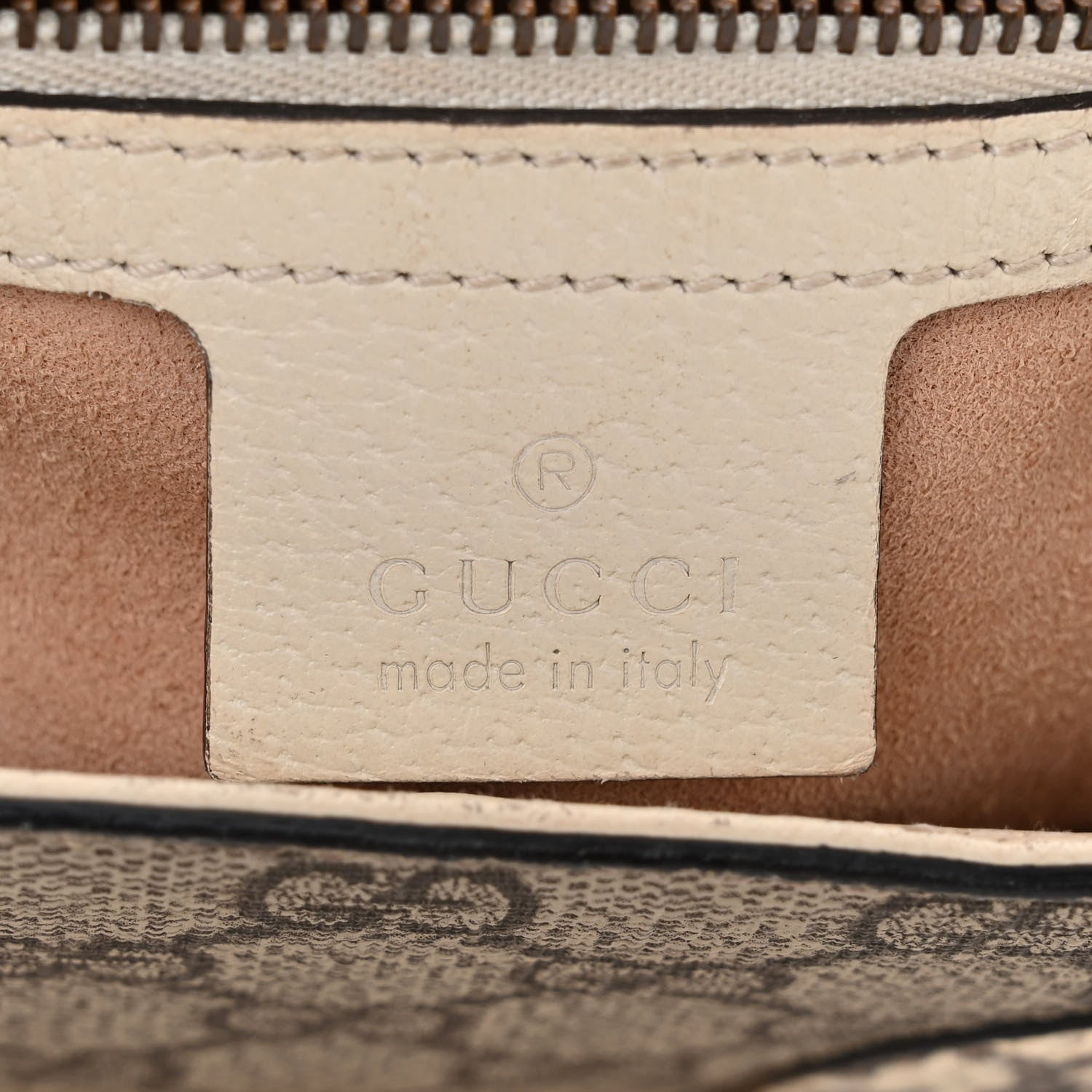 Gucci GG Supreme Monogram Small Osiride Top Handle Bag Beige Gold 6 of 12