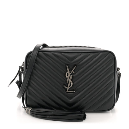 Saint Laurent Calfskin Matelasse Monogram Lou Camera Bag Black 1 of 13