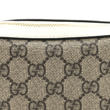 Gucci GG Supreme Monogram Textured Dollar Calfskin Web Mini Ophidia Half Moon Hobo Beige Ebony Mystic White 7 of 10