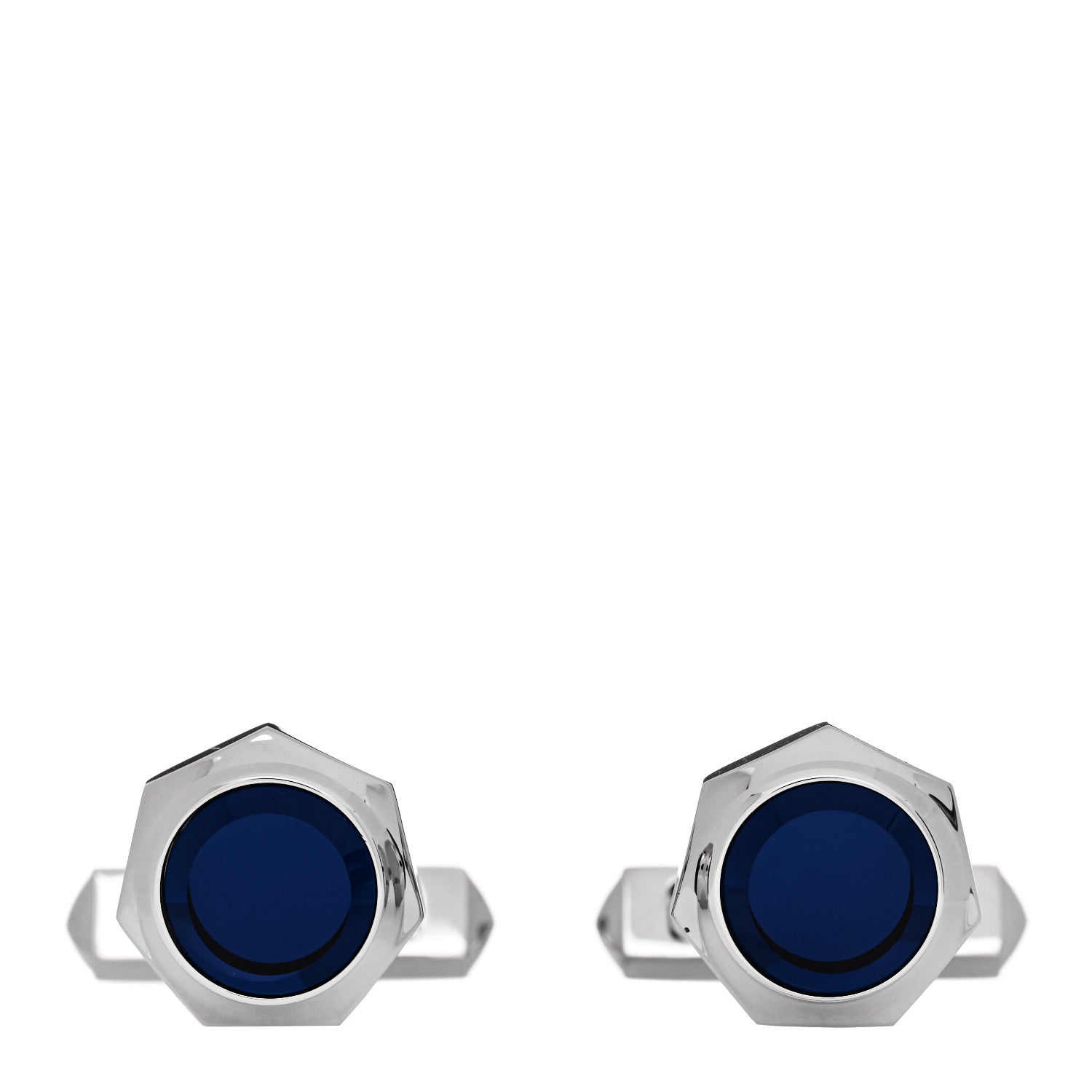 Cartier Palladium Sterling Silver Blue Spinel R De Cartier Biplane Cufflinks 1 of 6