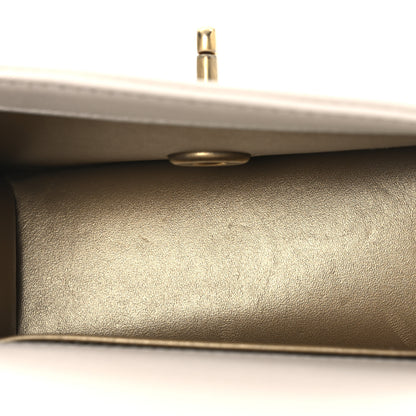 Chanel Calfskin Quilted Crystal Pearl Mini Flap Bag White 5 of 11