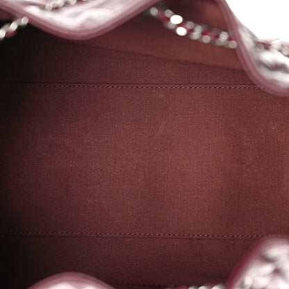 Chanel Shiny Calfskin Quilted Small Chanel 25 Handbag Burgundy 5 of 11