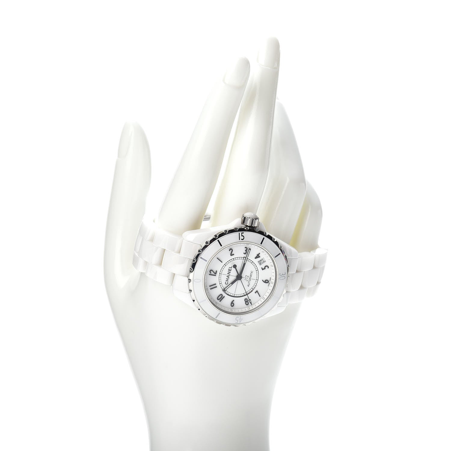 Chanel Stainless Steel Ceramic 38mm J12 Automatic Watch White 2 of 5
