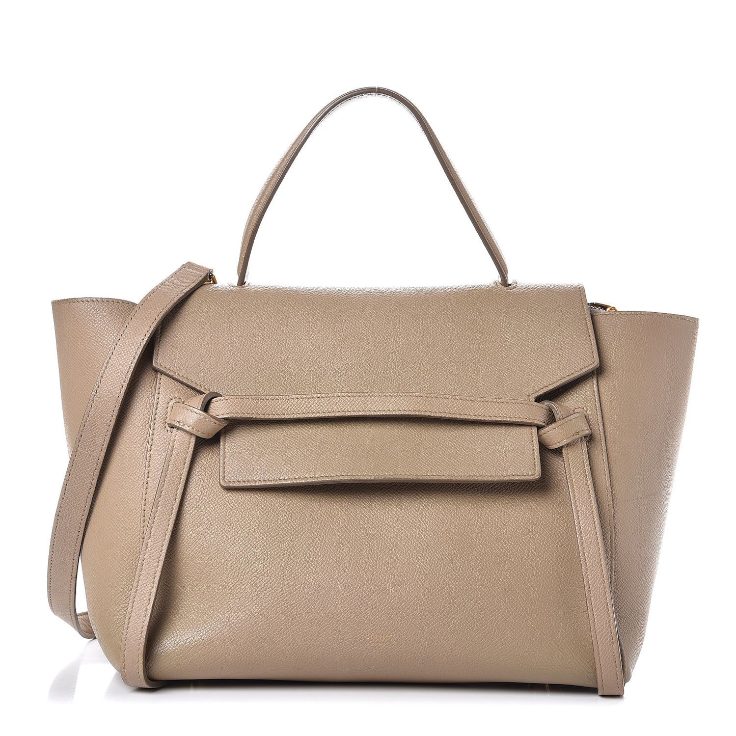 Grained Calfskin Mini Belt Bag Light Taupe