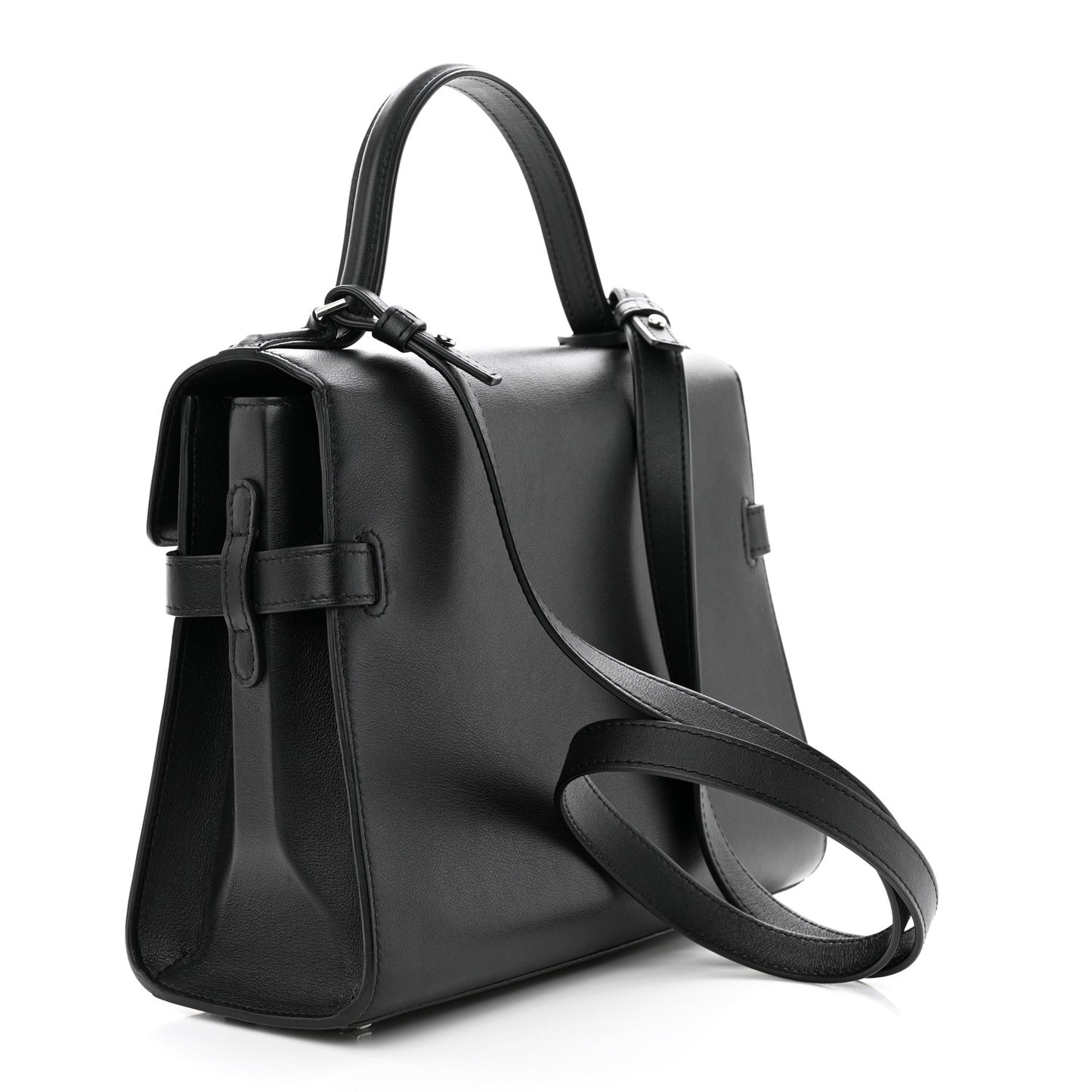Calfskin MM Tempete Satchel Black