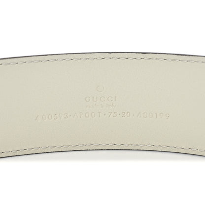 Gucci Calfskin Double G 40mm Belt 75 30 Mystic White 4 of 5