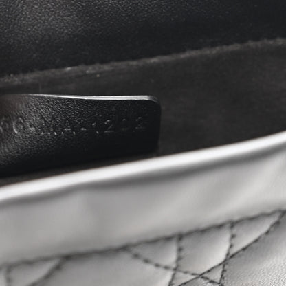 Christian Dior Lambskin Cannage Mini Top Handle Drawstring Bag Black 7 of 12