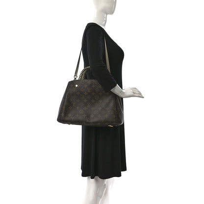Louis Vuitton Monogram Braided Montaigne MM Creme Beige 2 of 9