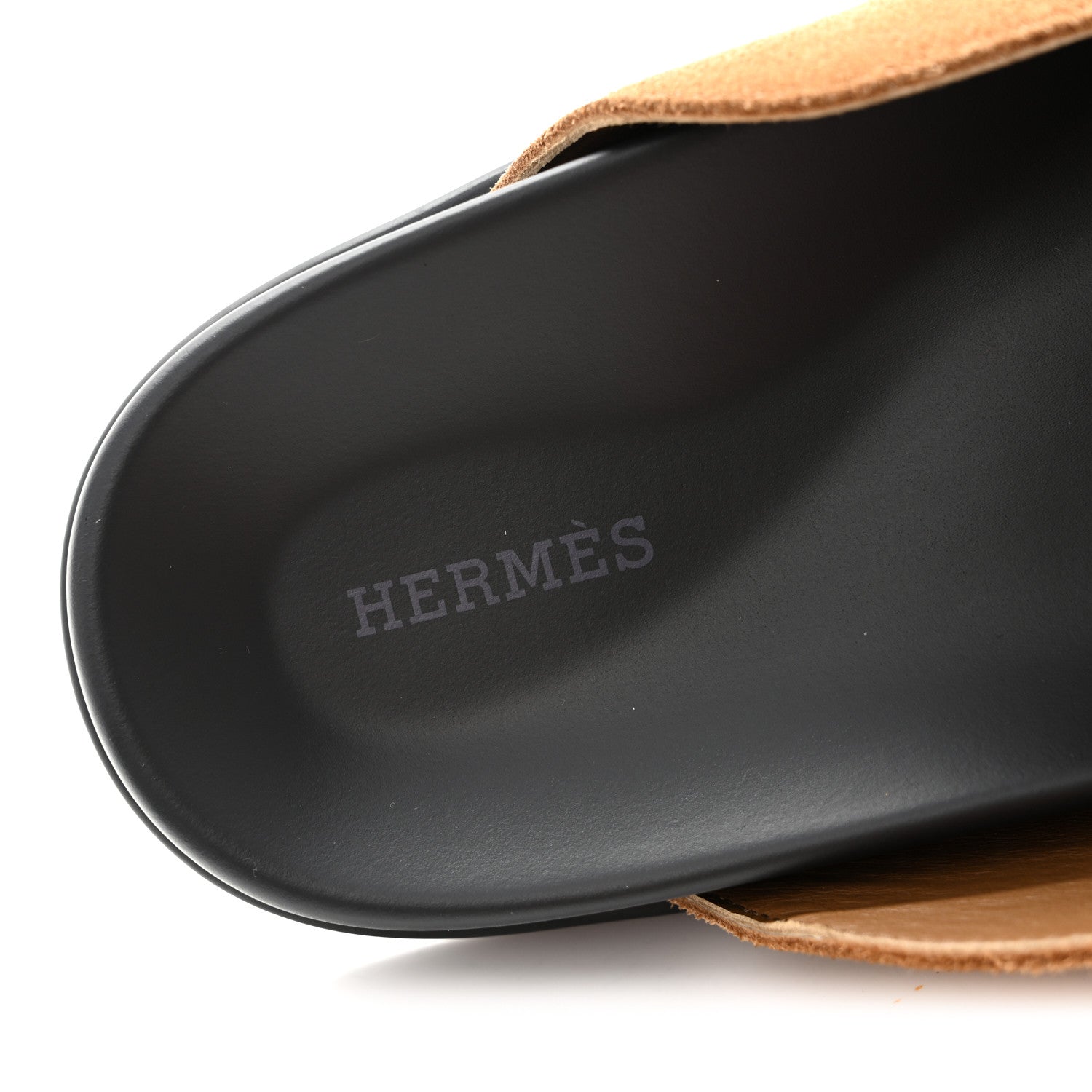 Hermes Suede Calfskin Mens Go Mules 41.5 Brun Fume 7 of 10