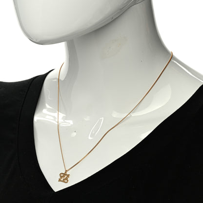 Fendi Metal Karligraphy Necklace Gold 2 of 7