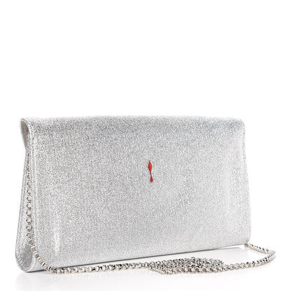 Christian Louboutin Glitter Fabric Vero Dodat Clutch Silver 3 of 6