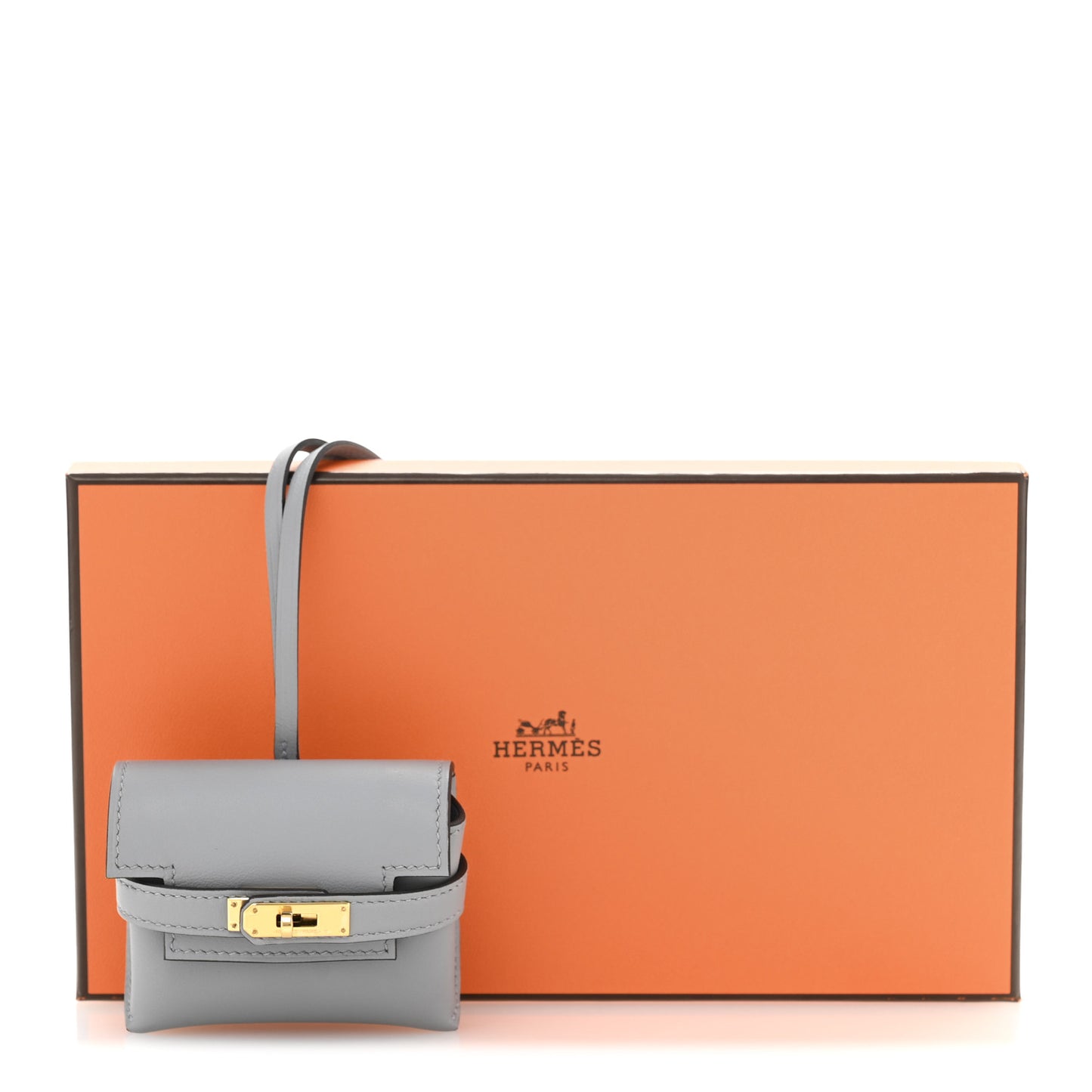 Swift Kelly Festival Bag Charm Gris Pantin