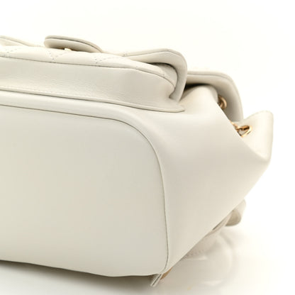 Chanel Lambskin Quilted Small Duma Drawstring Backpack White 10 of 11