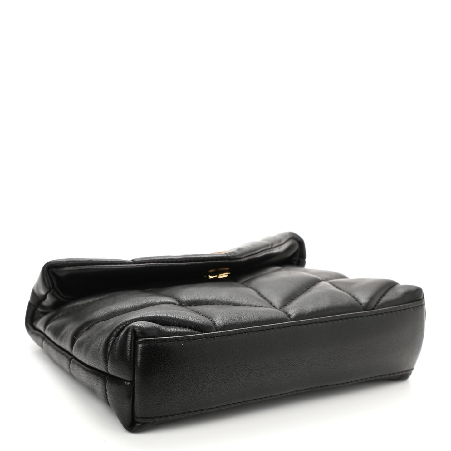 Lambskin Monogram Loulou Puffer Pouch Clutch Black