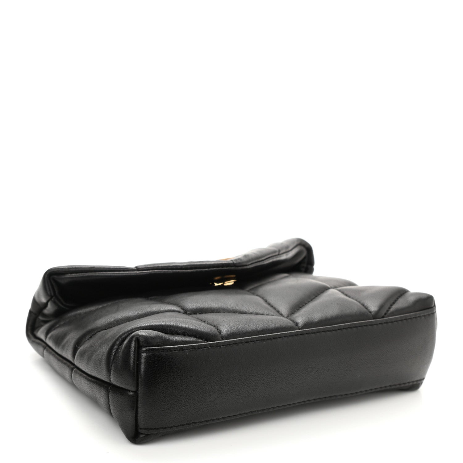 Saint Laurent Lambskin Monogram Loulou Puffer Pouch Clutch Black 5 of 9
