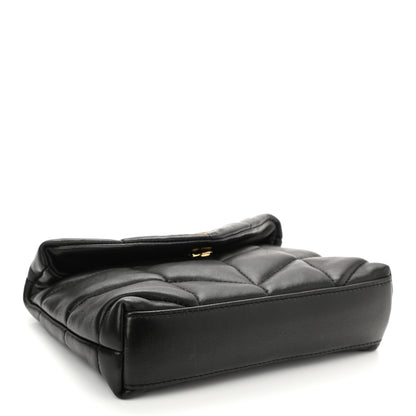 Saint Laurent Lambskin Monogram Loulou Puffer Pouch Clutch Black 5 of 9