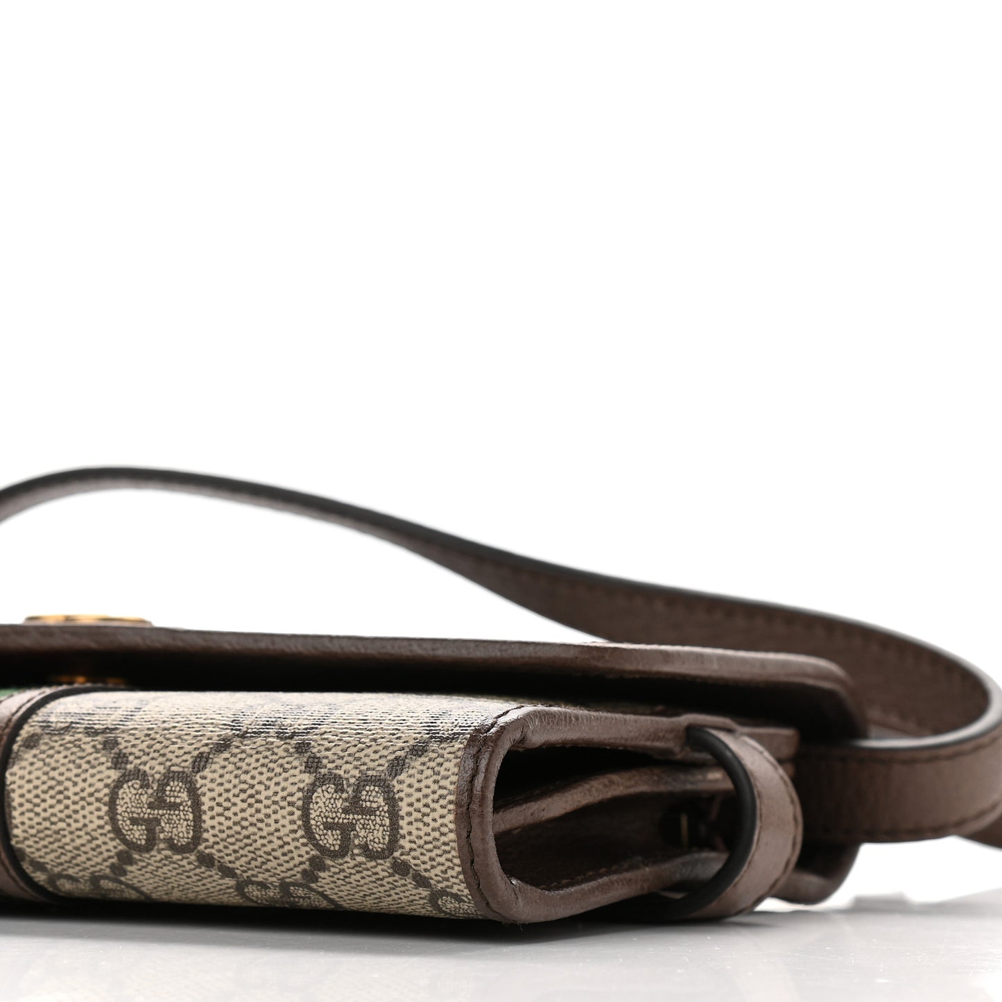 GG Supreme Monogram Web Ophidia Crossbody Wallet Beige New Acero