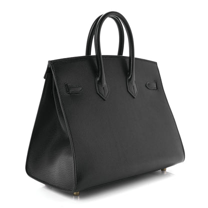 Hermes Chevre Chamkila Birkin Sellier 25 Bambou Black 2 of 31