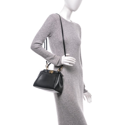 Fendi Nappa Mini Peekaboo Iconic Satchel Black 2 of 6